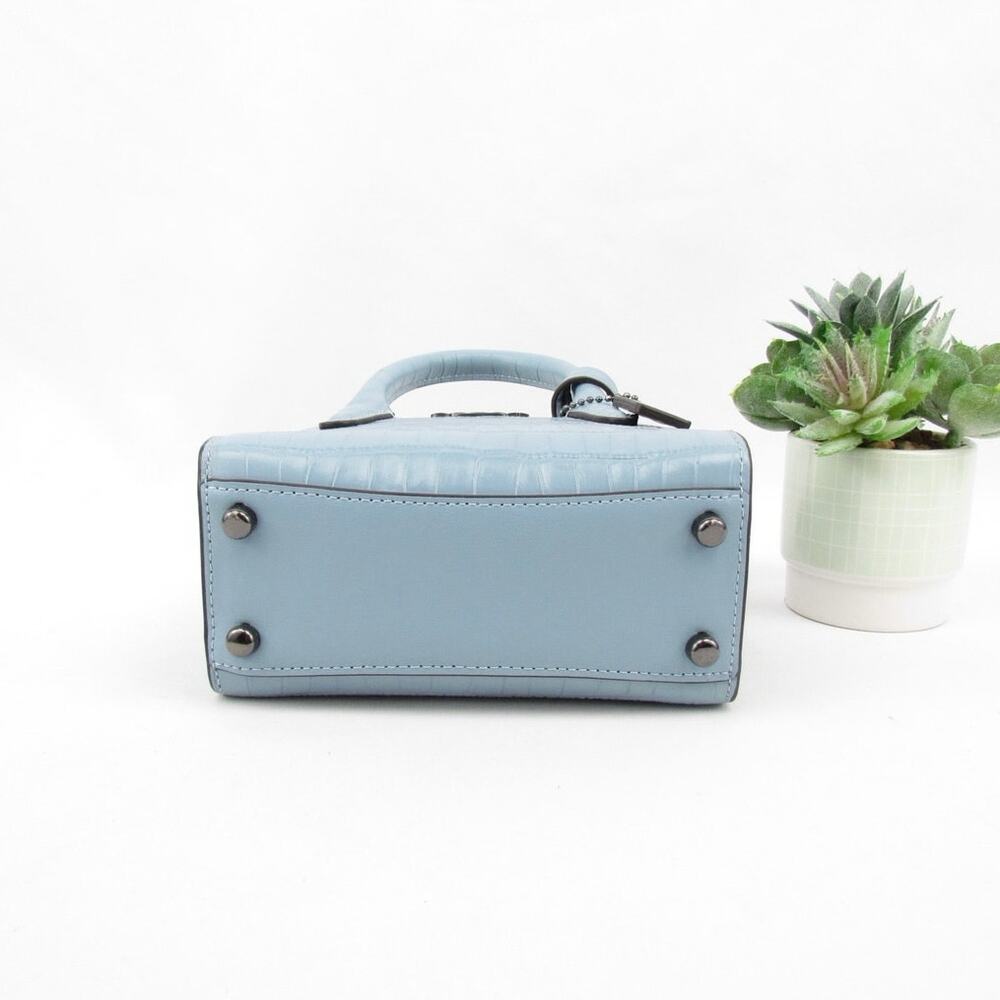 NWT Coach Crocodile Embossed Andrea Mini Carryall Bag - Picture 7 of 8